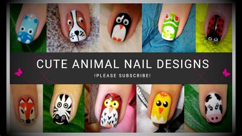 animal designs for nails|cute animal design.